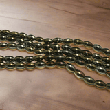 1 String Oval Glass Beads 9x6mm