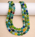 5 Strings, 10x8mm Oval Fire Polish Glass Beads