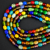 5 Strings, 10x8mm Oval Fire Polish Glass Beads