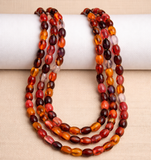 5 Strings, 10x8mm Oval Fire Polish Glass Beads