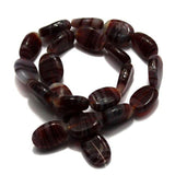 1 String 20x12mm Glass Oval Beads Double Tone