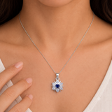 92.5 Sterling Silver Snowflake Spark Pendant
