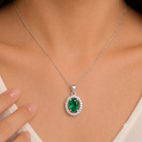 92.5 Sterling Silver Classic Oval Pendant