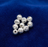5 Pcs 6mm 92.5 Sterling Silver Round Beads