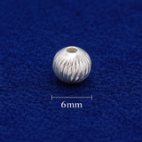 5 Pcs 6mm 92.5 Sterling Silver Round Beads