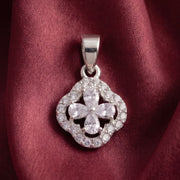 92.5 Sterling Silver Floral Pendant