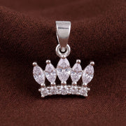 92.5 Sterling Silver Princess Crown Pendant
