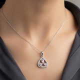 92.5 Sterling Silver Sparkling Triangle Pendant