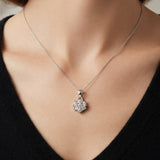 92.5 Sterling Silver Radiant Flower Pendant