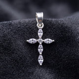 92.5 Sterling Silver Elegant Cross Pendant