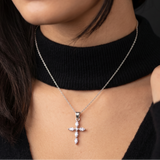 92.5 Sterling Silver Elegant Cross Pendant