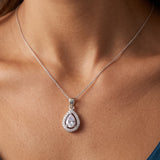 92.5 Sterling Silver Shining Drop Pendant