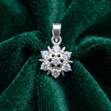 92.5 Sterling Silver Daisy Flower Pendant