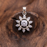 92.5 Sterling Silver Sunburst Pendant