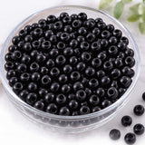 50gm 4/0 Preciosa Opaque Black Seed Beads
