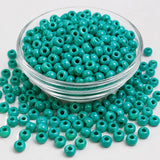 50gm 4/0 Preciosa Opaque Emerald Teal Seed Beads