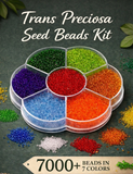 7 Colors Trans Preciosa Seed Beads Kit, Size 11/0