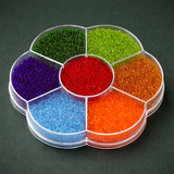 7 Colors Trans Preciosa Seed Beads Kit, Size 11/0