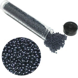 Preciosa Seed Beads Metallic Black 11`0, 3900 Pcs