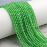 1 string Glass Round Beads Blue 4mm