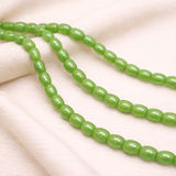 1 strings Glass Beads Oval Peridot SP 4mm