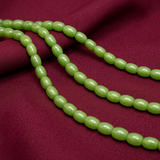 1 strings Glass Beads Oval Peridot SP 4mm