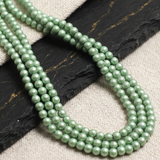 5 Strings 4mm Round Glass Beads