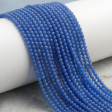 1 string Glass Round Beads Blue 4mm