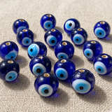 2 Strings, Glass Evil Eye Beads