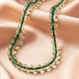 1 string Glass Round Beads Inside Green 8mm