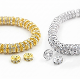 200 Pcs Rhinestone Spacer Beads 10mm