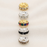 200 Pcs 7mm Rhinestone Spacer Beads