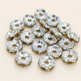 200 Pcs 7mm Rhinestone Spacer Beads