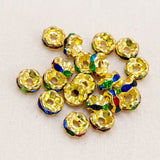 200 Pcs 5mm Rhinestone Disc Spacer Beads