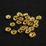 100 Pcs, 6x2mm Golden Rhinestone Disc Spacer Beads