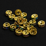 200 Pcs, 8x3mm Rhinestone Disc Spacer Beads