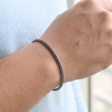 German Silver Smooth Textured Bracelet
