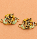 6 Pcs, 23x14mm Radha Krishna connector