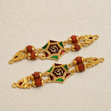 6 Pcs, OM Rudraksh connector