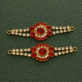 6 Pcs, Flower Rhinestone connector