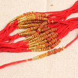 24 Pcs, Rudraksha Rhinestone Beaded Thread