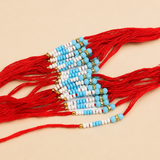 24 Pc, Seed Beaded Rhinestone Thread