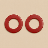 10 Resin Round Pendant Red 50 mm