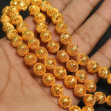 10mm Brass Round Golden Beads