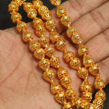 9X8mm Brass Drop Golden Beads