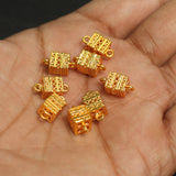 13x7mm Brass Box Golden Beads