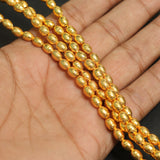 7x5mm Brass Oval Golden Beads