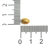 8x6mm Brass Oval Golden Beads
