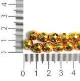 6mm Brass Faceted Round Golden Beads