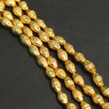 14x8mm Brass Oval Golden Beads